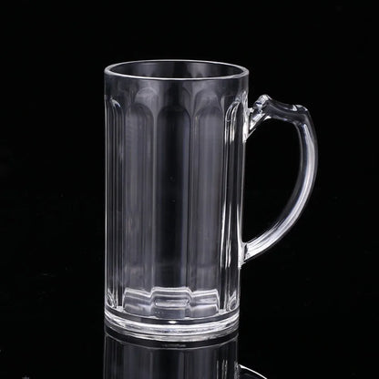 Drinkware Acrylic Beer Mug Transparent Anti-fall Beer Cup Plastic Unbreakable Water Cup Bar