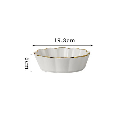 Gold Stroke Ceramic Plate Set Creative Hammer Decorative Living Room Dinner Set Plates and Dishes Western Restaurant Steak Dish