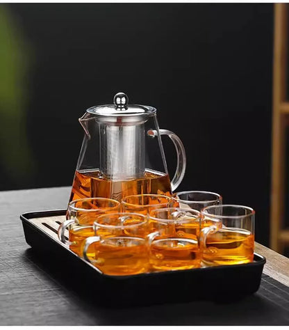 Tetera de vidrio con infusor, juego de té, tetera, infusores, jarra, vajilla para cocina, comedor, bar, hogar, kit de té, tetera de vidrio, samovar