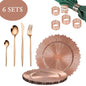 cheap Silver Gold Rim plastic Charger Plate Set for Wedding Party Decoration Custom Decor For Dinner Luxury Table Setting