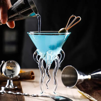 Glass Cocktail Glasses Barware Creative Quirky Red Wine Champagne Goblet Octopus Swan Party Drinkware