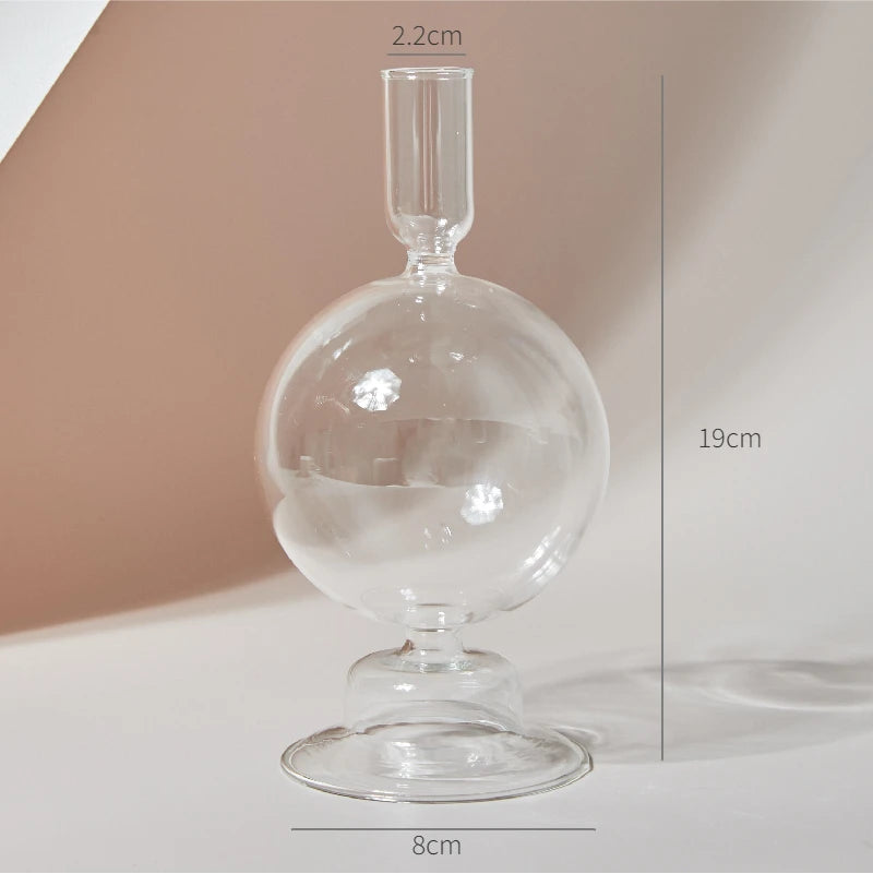Transparent Vase Modern Home Decor Vase Decoration Home Wedding Clear Glass Vase Nordic Vases Set Hydroponic Vase