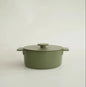Nordic Cast Iron Enamel Pan, Uncoated Cookware, Uncoated Cookware, Household Soup Stew, Seafood, Mommy Cooker,  23-26cm