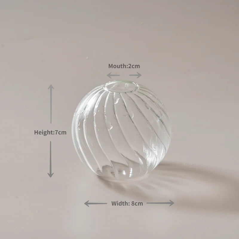Transparent Vase Modern Home Decor Vase Decoration Home Wedding Clear Glass Vase Nordic Vases Set Hydroponic Vase