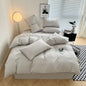 Black Color Bedding Set For Adults Simple Style Double Bed Sheet Sets Single/Queen/king Bed Cover Full Set Plain Bedding 이불세트