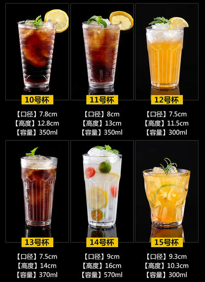 90-580ml 1pcs Acrylic Dessert Cups Reusable Yogurt Mousses Mini Ice Cream Fruit Juice Beer Cups Tableware Party Wedding Supplies
