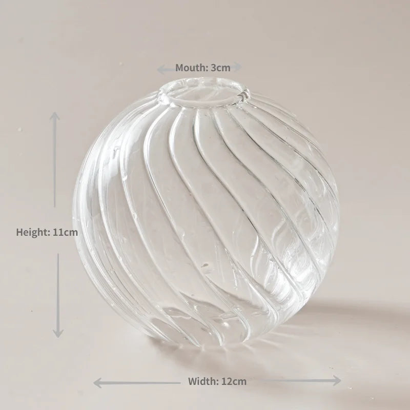 Transparent Vase Modern Home Decor Vase Decoration Home Wedding Clear Glass Vase Nordic Vases Set Hydroponic Vase