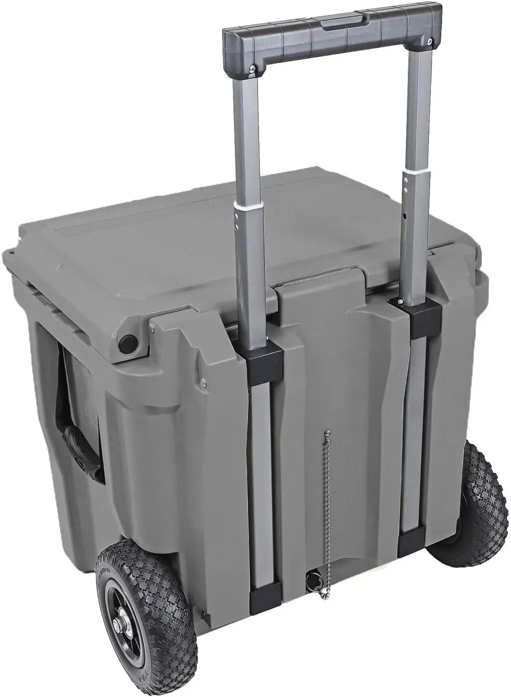 45 Quart Towable Roto Molded Ice Chest Outdoor Camping Cooler with Wheels | Pro Tough Durable Outdoor Camping Fishing Ice Chest