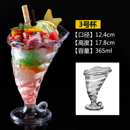 90-580ml 1pcs Acrylic Dessert Cups Reusable Yogurt Mousses Mini Ice Cream Fruit Juice Beer Cups Tableware Party Wedding Supplies