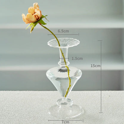 Transparent Vase Modern Home Decor Vase Decoration Home Wedding Clear Glass Vase Nordic Vases Set Hydroponic Vase