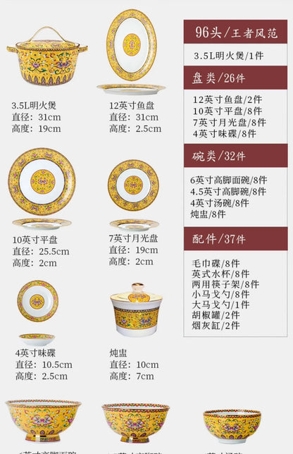 Fine Luxury Guests Dinnerware Sets Home Kitchen Wedding Dining Room Tableware Set Catering Supplies Vajillas Para Cocina Dishes