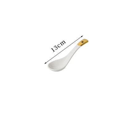 Gold Stroke Ceramic Plate Set Creative Hammer Decorative Living Room Dinner Set Plates and Dishes Western Restaurant Steak Dish