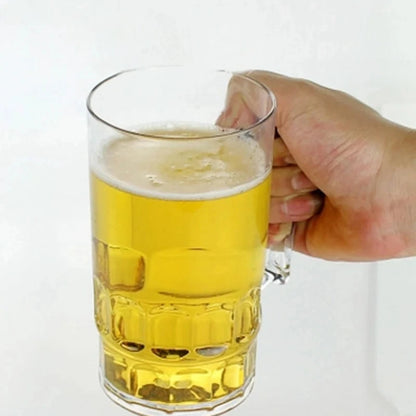Unbreakable 3 Sizes Acrylic Beer Cup KTV Large Beer Cup Plastic Drinks Cups Breakfast Milk Coffee Water Mug Barware Drinkware