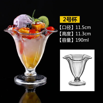 90-580ml 1pcs Acrylic Dessert Cups Reusable Yogurt Mousses Mini Ice Cream Fruit Juice Beer Cups Tableware Party Wedding Supplies