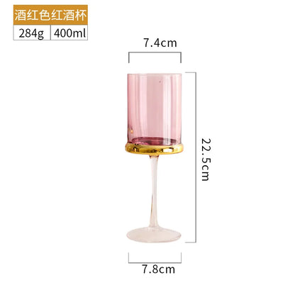 Nordic Gold Red Wine Glass Crystal Glass Champagne Glass Home Juice Glass Goblet Wine Glass Model Room Bar Barware