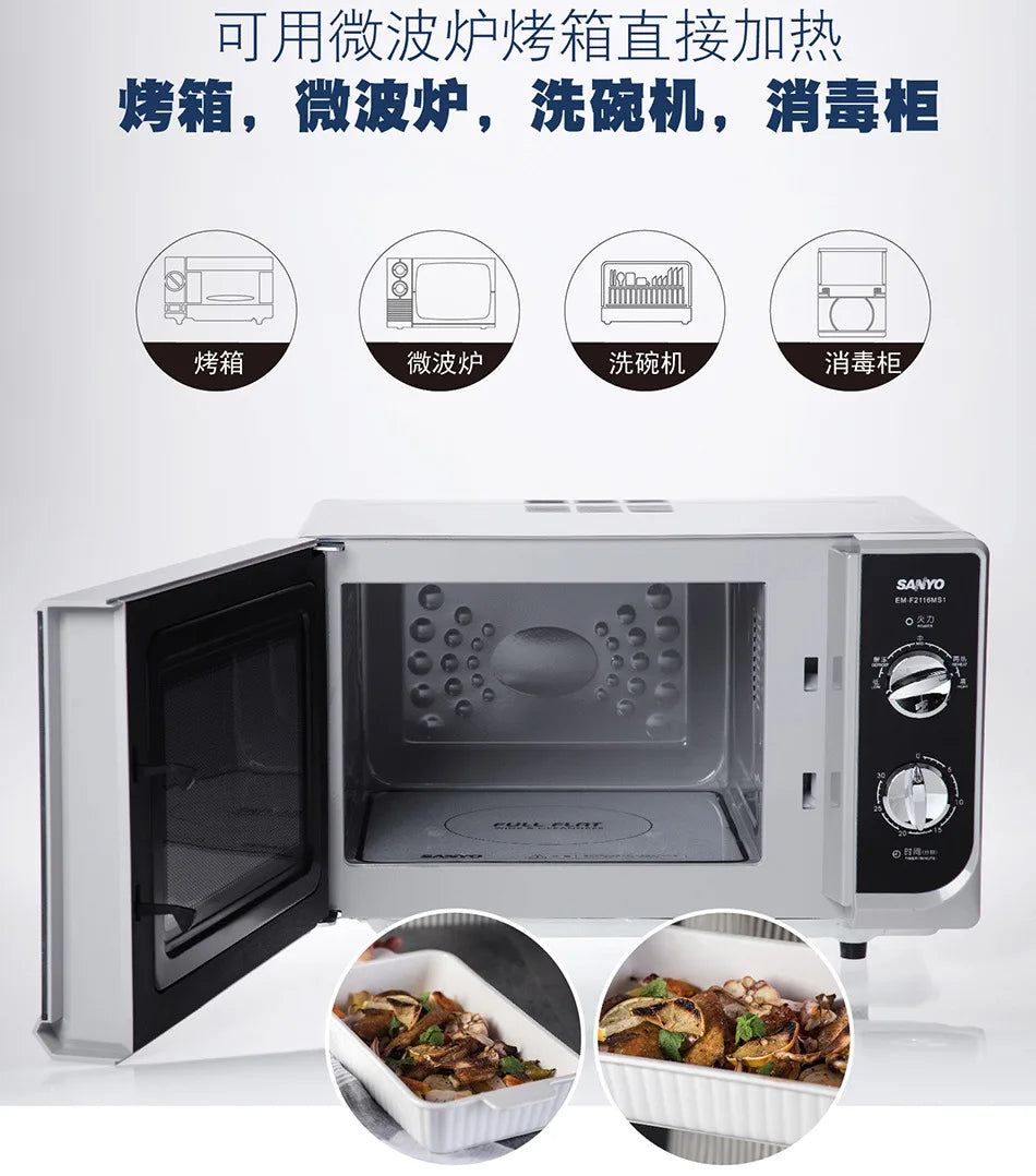 Porcelain Dishes Kitchen Accessories Bakeware Bread Pan Ceramic Baking Tray Cooking Utensils Tools Gadgets Oven