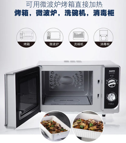 Porcelain Dishes Kitchen Accessories Bakeware Bread Pan Ceramic Baking Tray Cooking Utensils Tools Gadgets Oven
