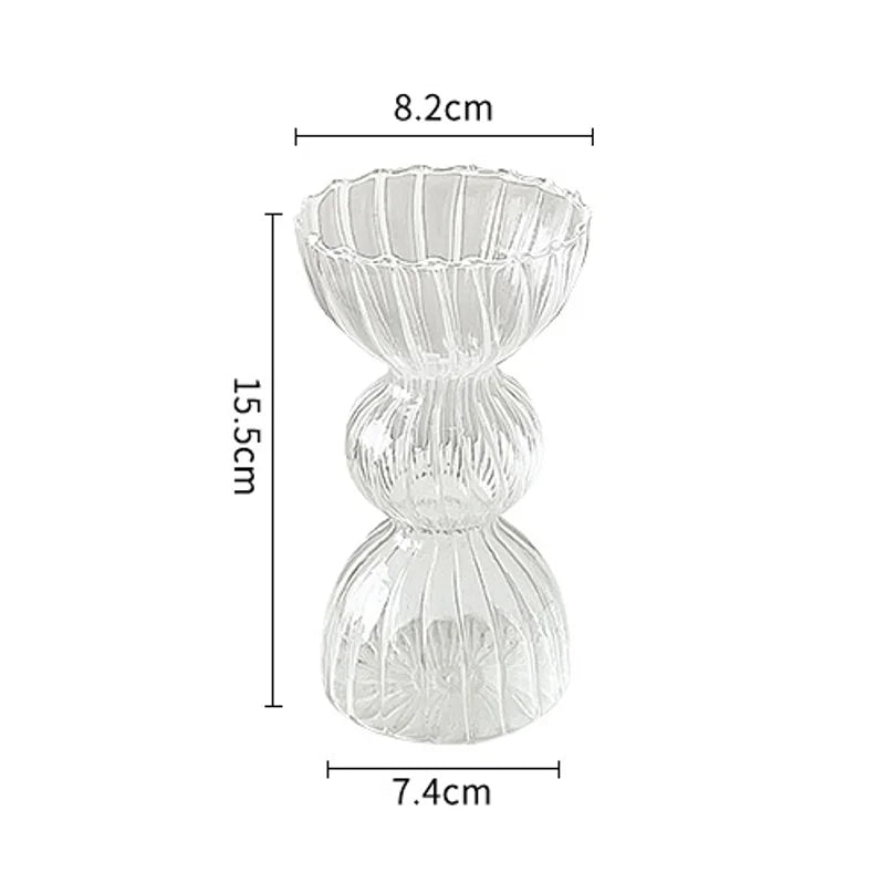 Transparent Vase Modern Home Decor Vase Decoration Home Wedding Clear Glass Vase Nordic Vases Set Hydroponic Vase
