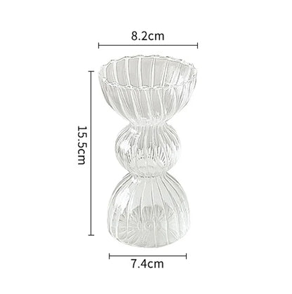 Transparent Vase Modern Home Decor Vase Decoration Home Wedding Clear Glass Vase Nordic Vases Set Hydroponic Vase