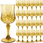 Transparent Plastic Wine Glasses，Transparent Plastic Goblets for Parties，Transparent Drinking Glasses for Wedding Reception,