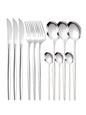 12pc Thin stainless steel cutlery set Portugal steak knife and fork dessert spoon coffee spoon