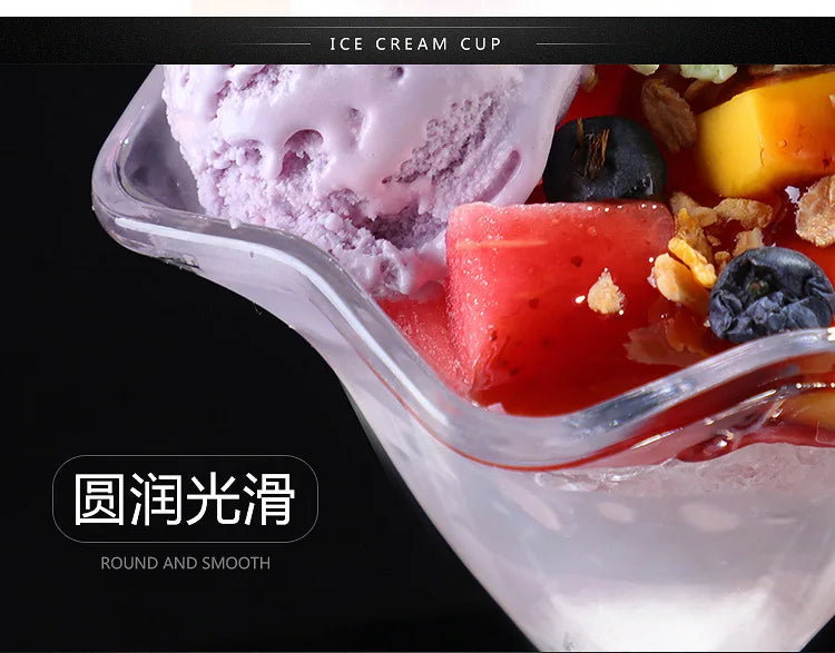 90-580ml 1pcs Acrylic Dessert Cups Reusable Yogurt Mousses Mini Ice Cream Fruit Juice Beer Cups Tableware Party Wedding Supplies