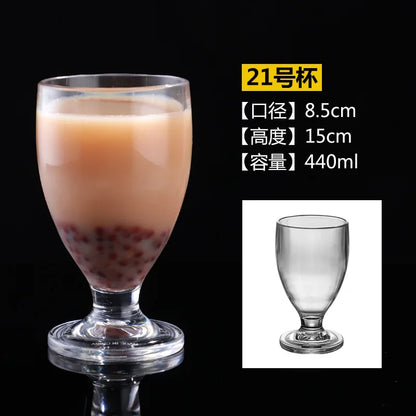 90-580ml 1pcs Acrylic Dessert Cups Reusable Yogurt Mousses Mini Ice Cream Fruit Juice Beer Cups Tableware Party Wedding Supplies