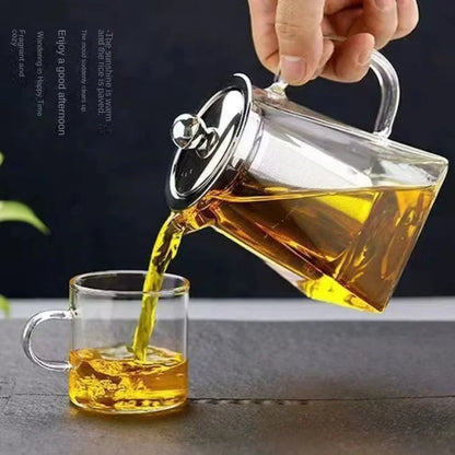 Tetera de vidrio con infusor, juego de té, tetera, infusores, jarra, vajilla para cocina, comedor, bar, hogar, kit de té, tetera de vidrio, samovar