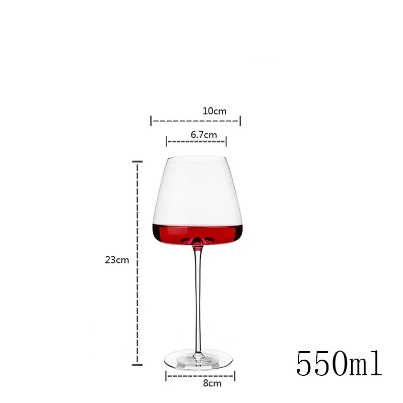 1pc Goblet Wine Glass Collection Handmade Crystal Burgundy Bordeaux Goblet Wedding Party Birthday Gift Tasting Cup Bar Tool Gift