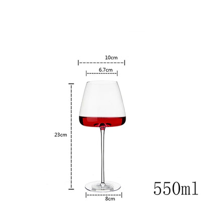 1pc Goblet Wine Glass Collection Handmade Crystal Burgundy Bordeaux Goblet Wedding Party Birthday Gift Tasting Cup Bar Tool Gift
