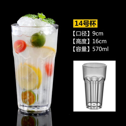 90-580ml 1pcs Acrylic Dessert Cups Reusable Yogurt Mousses Mini Ice Cream Fruit Juice Beer Cups Tableware Party Wedding Supplies