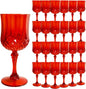 Transparent Plastic Wine Glasses，Transparent Plastic Goblets for Parties，Transparent Drinking Glasses for Wedding Reception,