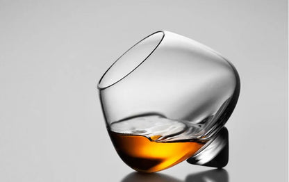 Whisky Beer Glass Cup Belly Whiskey Verres Drinking Tumbler Cocktail Wine Vaso Spin Whiskey Tazas Brandy Cups Rotate Drinkware