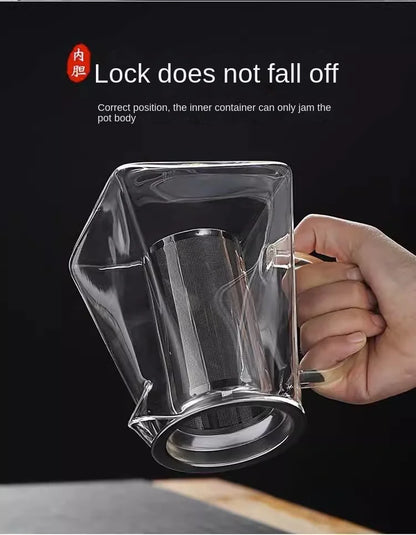 Tetera de vidrio con infusor, juego de té, tetera, infusores, jarra, vajilla para cocina, comedor, bar, hogar, kit de té, tetera de vidrio, samovar