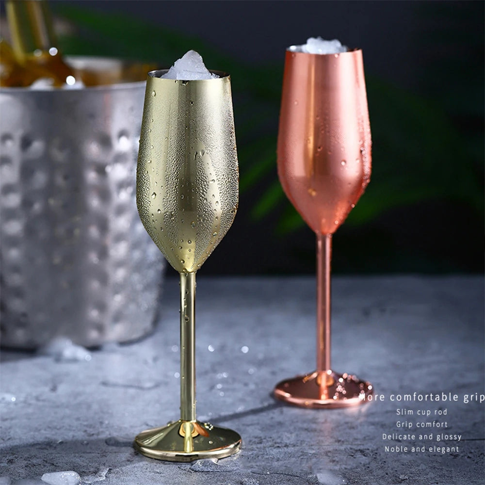 Metal Rose Gold Kitchen Supplies Goblet Bar Tools Wine Glass Barware Cocktail Glass Champagne Cup