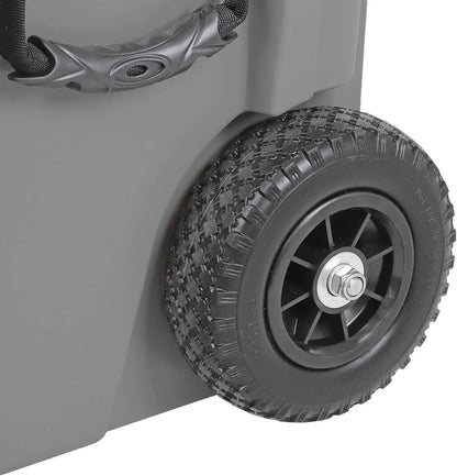 45 Quart Towable Roto Molded Ice Chest Outdoor Camping Cooler with Wheels | Pro Tough Durable Outdoor Camping Fishing Ice Chest