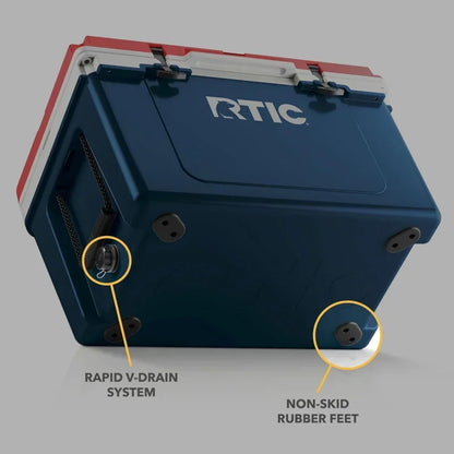 RTIC Ultra-Light 52 Quart Hard Cooler Insulated Portable Ice Chest Box for Beach, Drink, Beverage, Camping, Picnic, Fishing, Boa