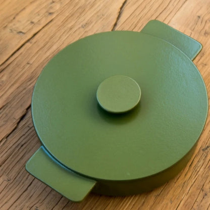 Nordic Cast Iron Enamel Pan, Uncoated Cookware, Uncoated Cookware, Household Soup Stew, Seafood, Mommy Cooker,  23-26cm