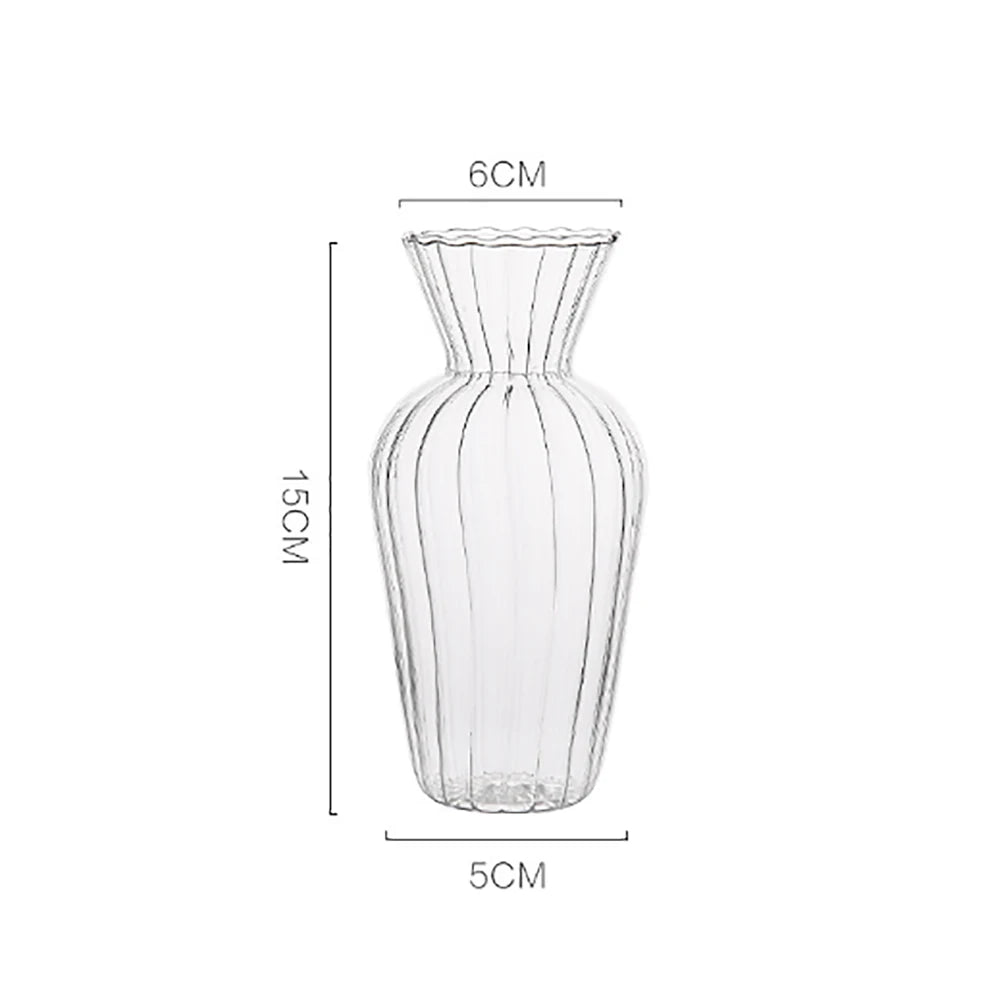 1pc Nordic Creative Transparent Vases for Plant Bottle Flower Pot Hydroponic Terrarium Arrangement Container Flower Table Vase