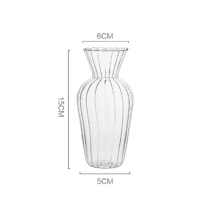 1pc Nordic Creative Transparent Vases for Plant Bottle Flower Pot Hydroponic Terrarium Arrangement Container Flower Table Vase