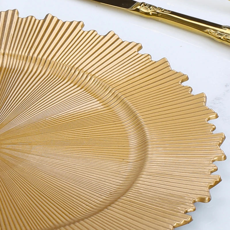 cheap Silver Gold Rim plastic Charger Plate Set for Wedding Party Decoration Custom Decor For Dinner Luxury Table Setting