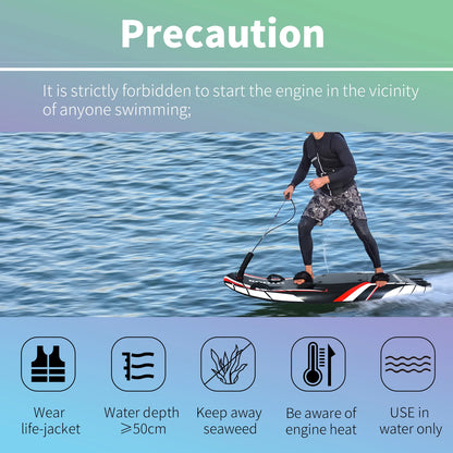 Power Surfboard Jet Surfboard, Jet Surfboard, Carbon Fibre Body, Light Weight, Surfing Surfboard, Jet Board with 109cc Engine
