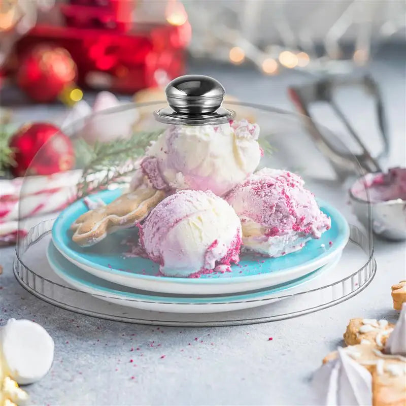 Cake Plate With Dome Serving Cookie Platter Drop Resistant Protective Dessert Storage Server Cake Dessert Cover For Dining