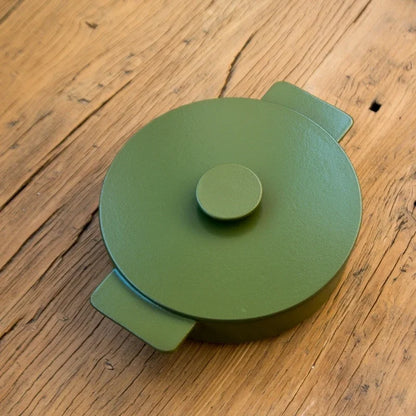 Nordic Cast Iron Enamel Pan, Uncoated Cookware, Uncoated Cookware, Household Soup Stew, Seafood, Mommy Cooker,  23-26cm