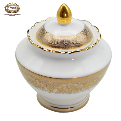 New fashionable shape for bone china dinner set embossed gold decoration from Germany style