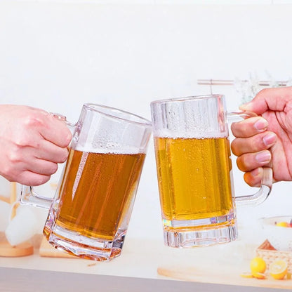 Drinkware Acrylic Beer Mug Transparent Anti-fall Beer Cup Plastic Unbreakable Water Cup Bar