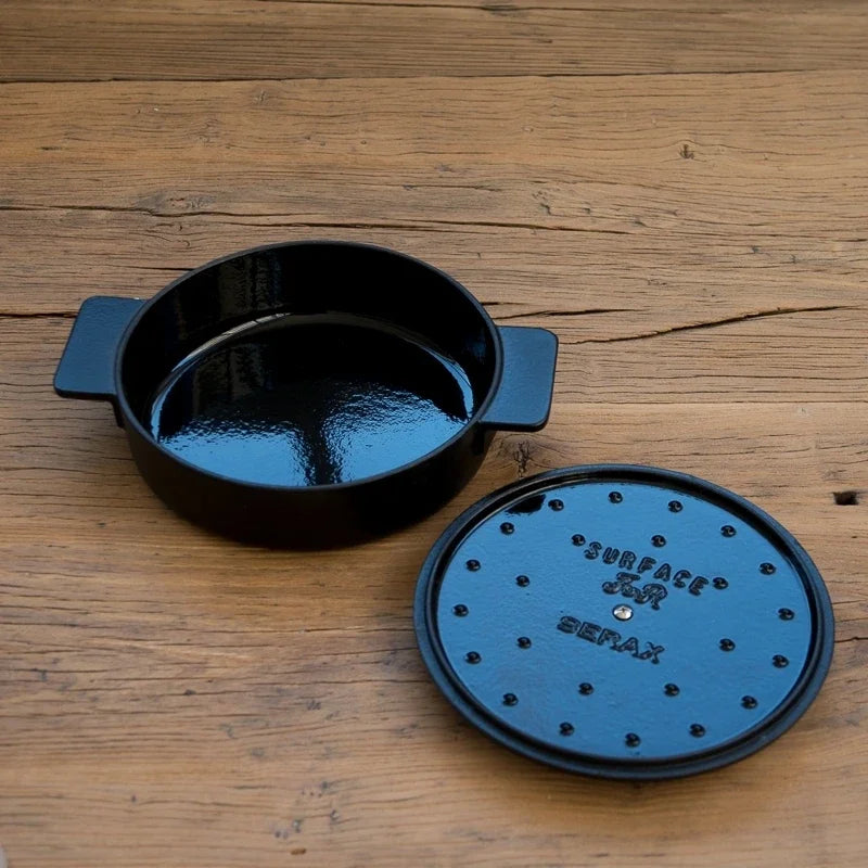 Nordic Cast Iron Enamel Pan, Uncoated Cookware, Uncoated Cookware, Household Soup Stew, Seafood, Mommy Cooker,  23-26cm
