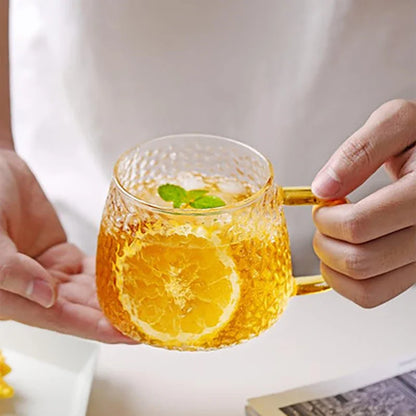 Coffee Glass Mug Hot Drinking Milk Tea Coffee Cup Cocktail Glass Crystal Transparent Mugs Handle Drinkware Couple Gifts