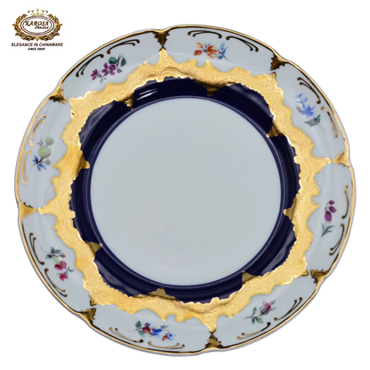 24pcs Germany 24K handmade gold top quality embossed gold decoration dinner dish plate set  bowl sets with gift packing