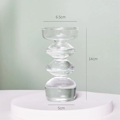Transparent Vase Modern Home Decor Vase Decoration Home Wedding Clear Glass Vase Nordic Vases Set Hydroponic Vase